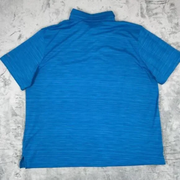 Reebok Golf‎ Polo Mens Short Sleeve Heather Blue Golf Shirt Polo Size 3XL EUC - Picture 7 of 7